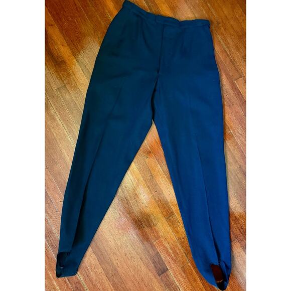 Vintage 60's Mister Pants by Lynn Stuart Black Stirrup Riding Pants XS Small 28" - Picture 1 of 8